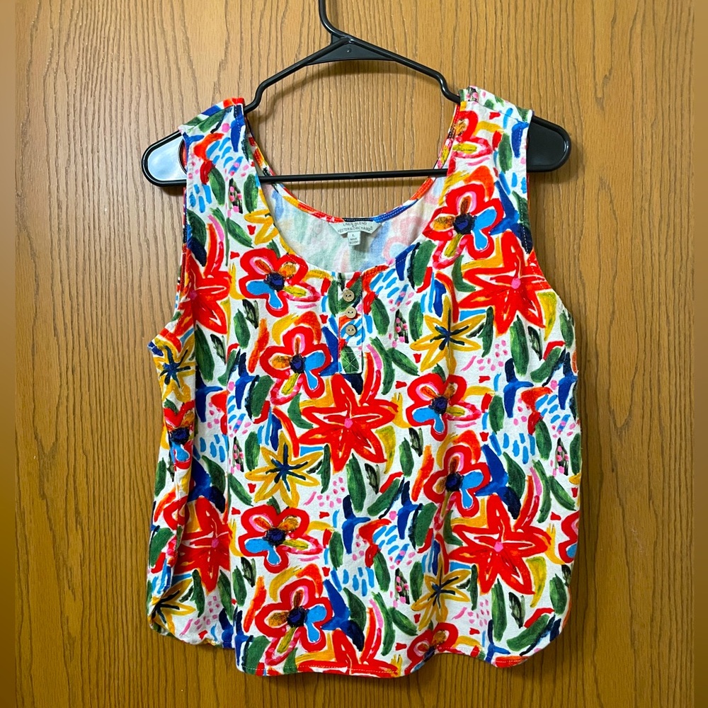Linen Blend by Hester & Orchard Tank Top Crop Blouse